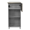 Outdoor Kitchen Island With Stainless Steel Top, Ample Storage Space, Towel And Spice Racks And A Bottle Opener