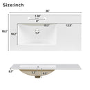 36" Bathroom Vanity, 2 Soft Close Doors, 4 Soft Close Drawers, Adjustable Shelf, Storage Cabinet - Acacia Wood