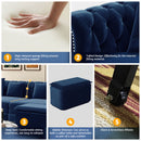 3 In 1 Convertible Sleeper Sofa Bed With Movable Ottoman