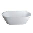 Solid Surface Soaking Freestanding Bathtub For Bathroom - Matte White