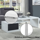 Buck II - Coffee Table - White & Black High Gloss Finish - Atlantic Fine Furniture Inc