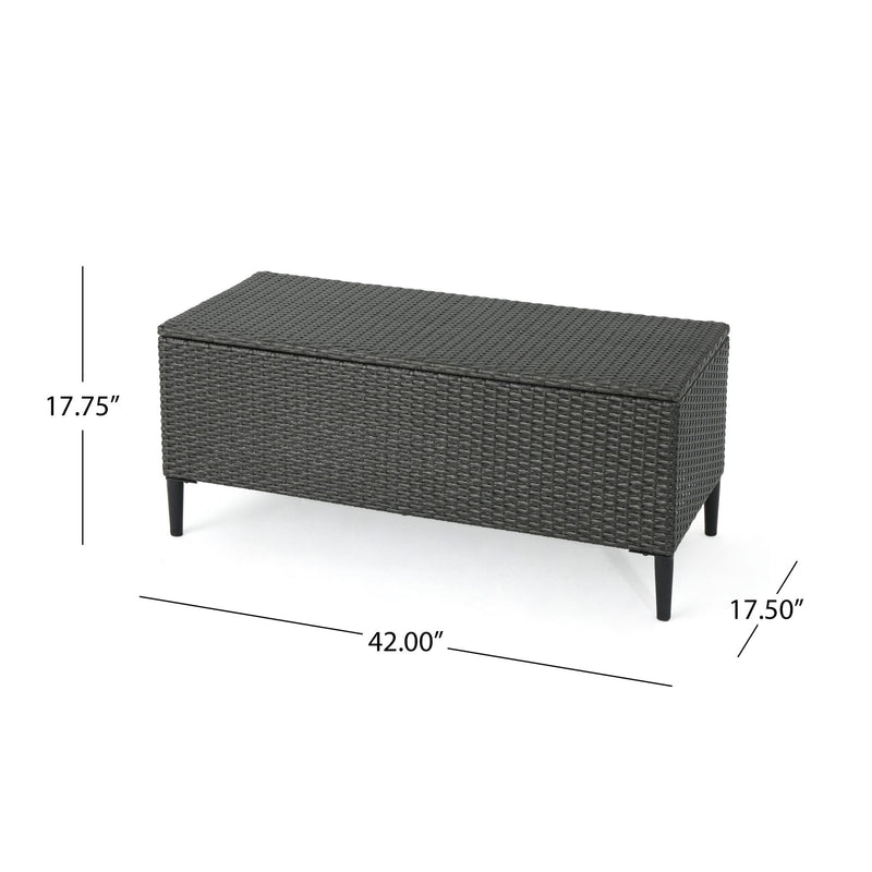 Rupert - Storage Unit Resin Wicker Outdoor