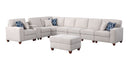 Ted - Sectional Sofa With Ottoman - Beige