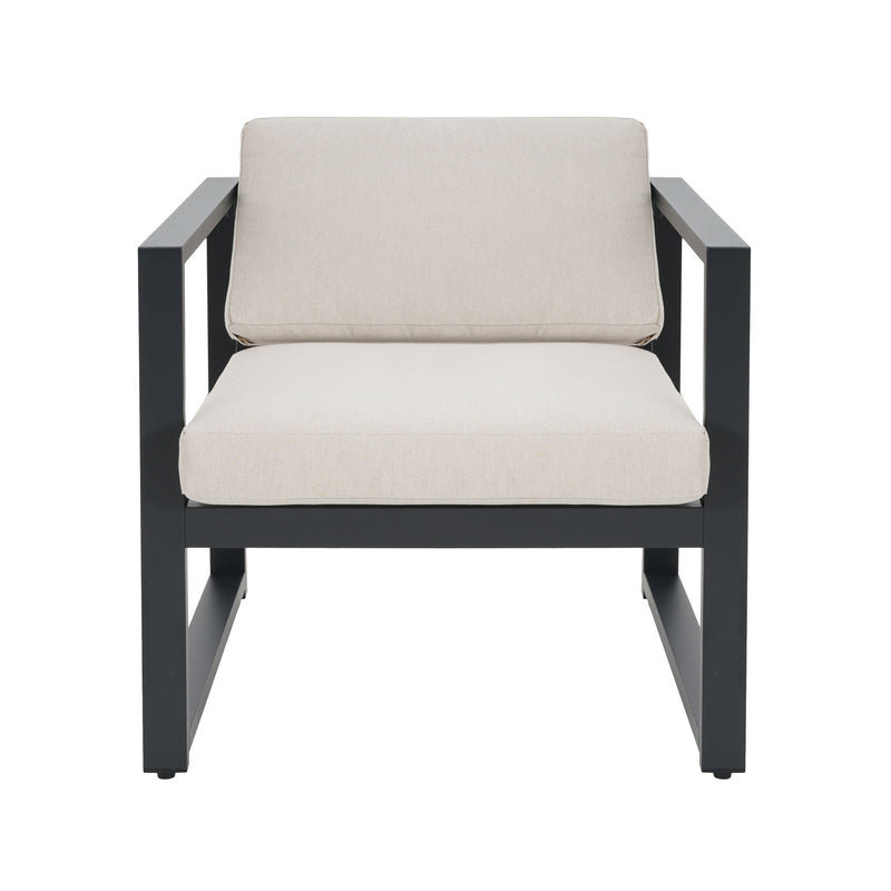 Navan - 4 Pieces Chat Set - Black / Beige