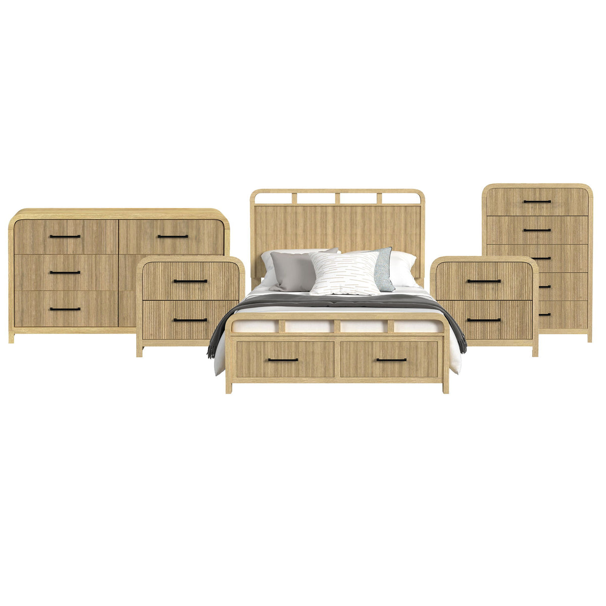 Ridgemont Storage Bedroom Set in Black by Elements International, view 5
