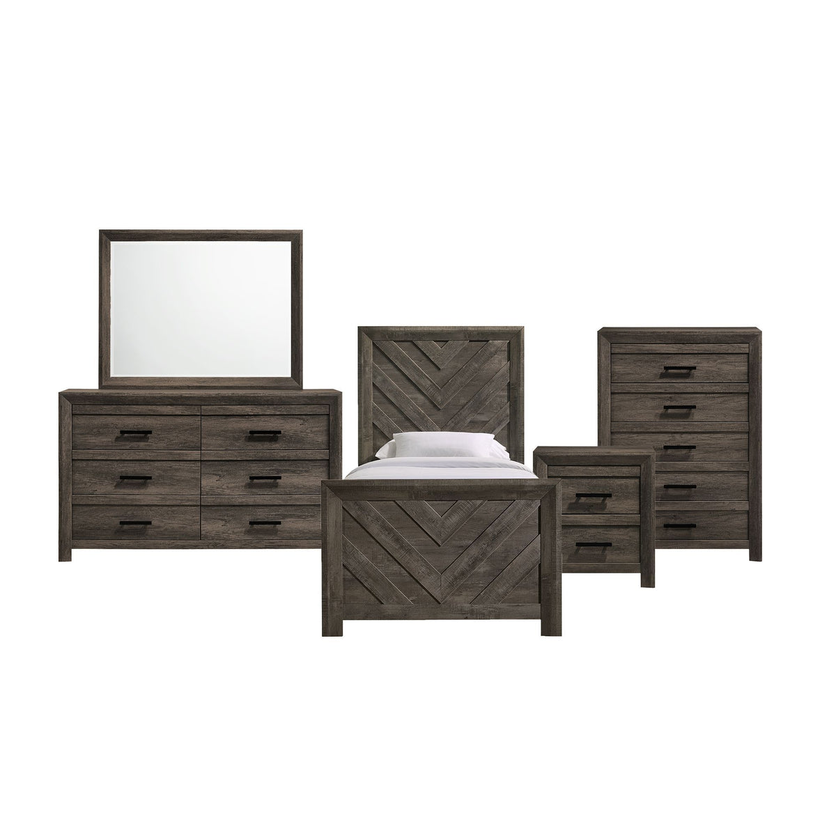 Eleanor Bedroom Set in Dark Gray by Elements International, view 6