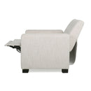 Contemporary Recliner Chair With Push Back Function And Birchwood Legs