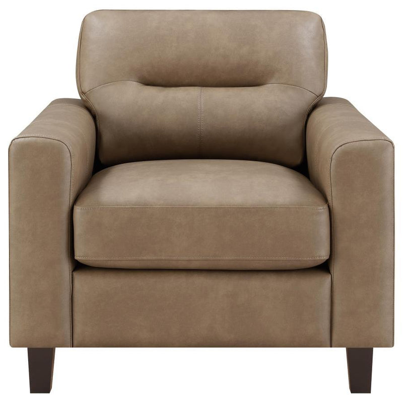 Scotland - Faux Leather Upholstered Sofa Set