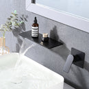 Modern Stainless Steel Waterfall Bathroom Sink Faucet With Single Handle Wall Mount