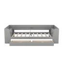 Daybed With Shelves, Drawers And Built In Charging Station