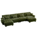 Super Comfort Oversized Modular Sectional Sofa With Movable Ottoman