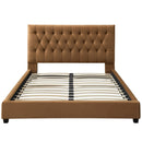 Donald - Mid-Century Modern Upholstered Platform Bed