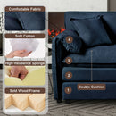 Modern Oversized Chenille Loveseat Sofa With Deep Seat And Diy Combination