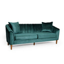 Contemporary 3 Seater Sofa With Plush Accents