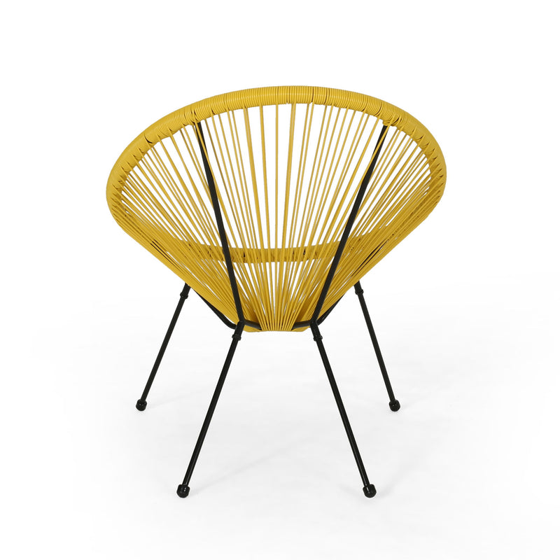 Union - Chair With Woven Design And Steel Frame
