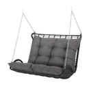 Arruda - Outdoor Wicker Porch Swing With Cushions
