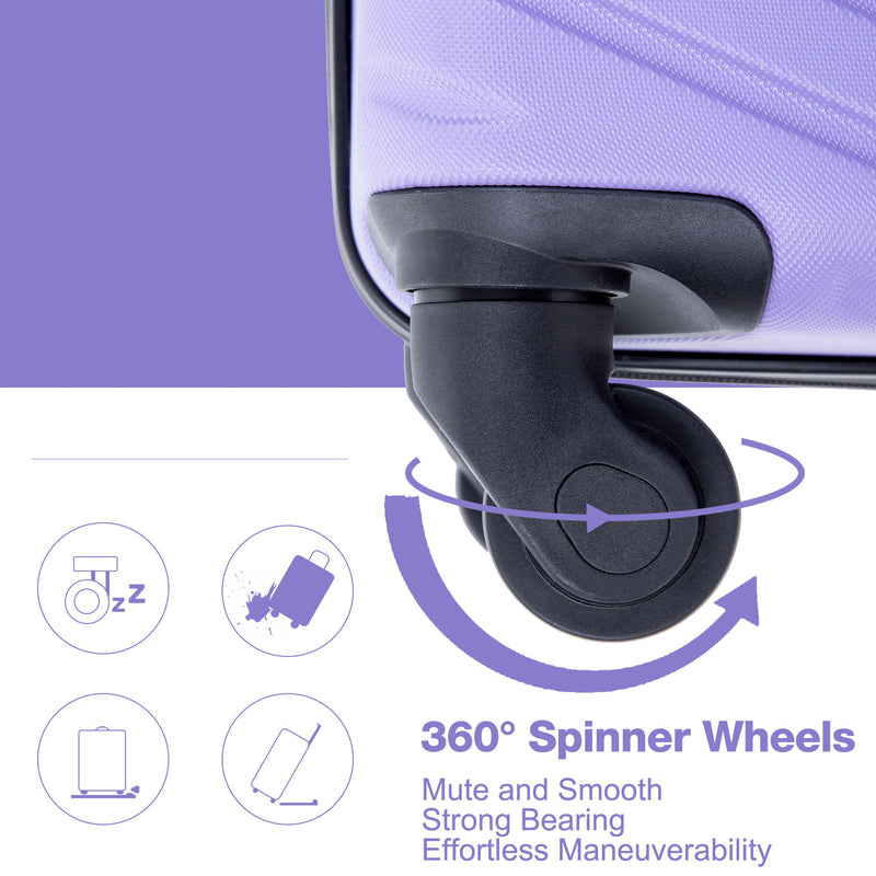 Luggage 4 Piece Lightweight Suitcase With Rotating Wheels With Tsa Lock,