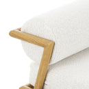 La Fiora - Outdoor Patio Iron Club Chair (Set of 2) - Off White / Teak