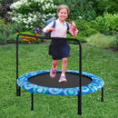 Joy Children's Trampoline With Handrails For Indoor And Outdoor Fun - Blue