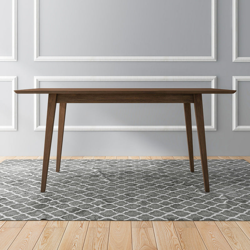 Levi - Modern Style Solid Wood Rectangular Dining Kitchen Table - Dark Brown