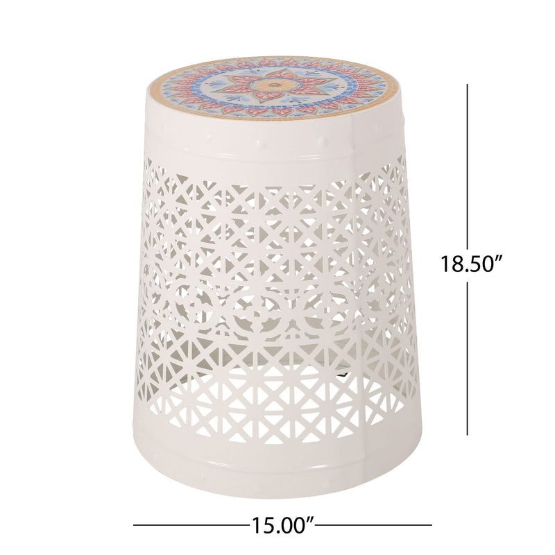Cranbrook - Side Table With Tile Mosaic Top