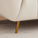 Lamattina - Genuine Italian Leather Channel Tufted Sofa