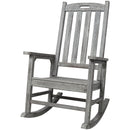 Oversized Porch Rocker Chair With Wide Seat And Tall Backrest
