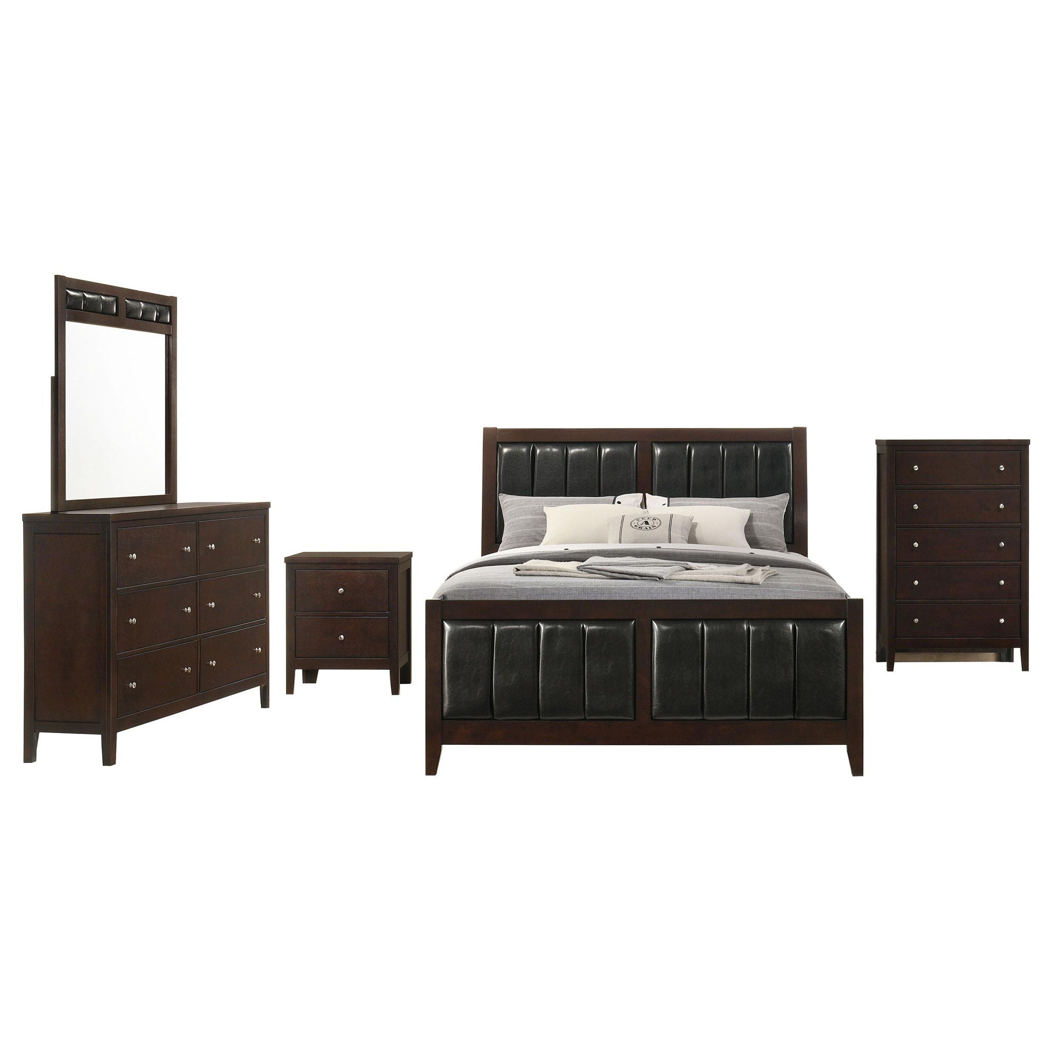 Carlton 5-piece Queen Bedroom Set Cappuccino