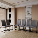 Modern Dining Chairs With High Back Upholstered Design Metal Legs