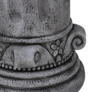 Outdoor End Table, Round Side Table For Patio And Garden - Antique Grey