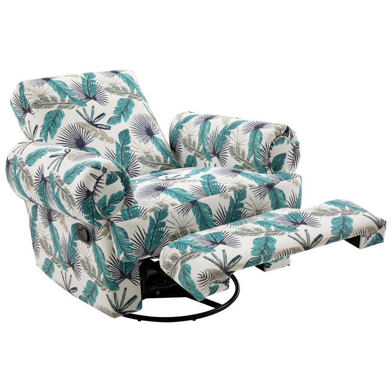 Manual Swivel Recliner Rocker Chair With Adjustable Backrest