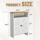 Modern Minimalist Shoe Cabinet With Sliding Door Design - White