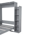 Wall Murphy Bed With Shelves And LED Lights