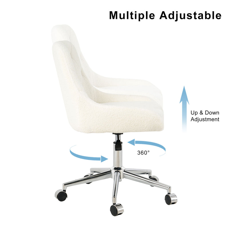 Adjustable And Space-Saving Chair With Golden Electroplated Legs