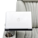 270° Power Swivel Recliner Home Theater Chair With Hidden Arm Storage, LED Light, Cup Holder, And Tray Table