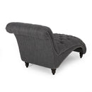 Chaise Lounge With Button Tufted Diamon Stitch