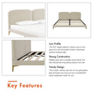 Coco - King Size Upholstered Bed - Ivory
