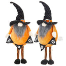 Standing Gnome With Gnome & Holding Banner, For Halloween Decor