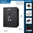 Large Digital Keypad Safe 1 45 Cubic Ft - Black