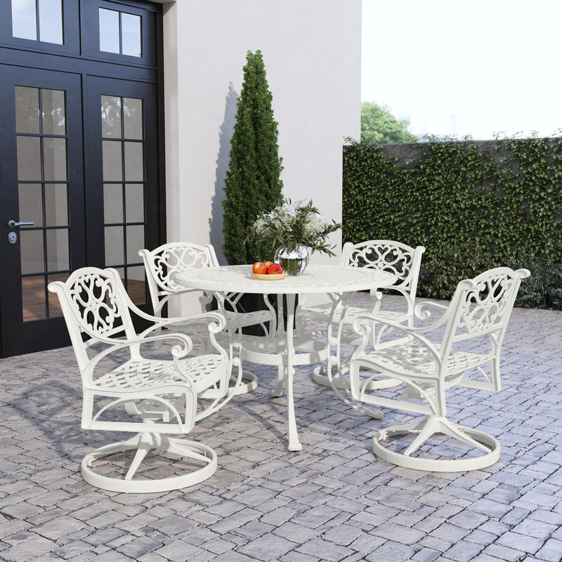 Sanibel - 42" Metal Outdoor Dining Set - Swivel Chairs