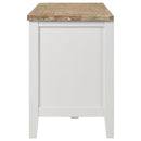 Hollis - 2 Door Wood TV Stand With Drawer - Brown And White