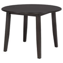 Catley - 5 Piece Round Drop Leaf Dining Table Set - Dark Coffee