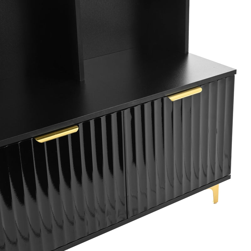 Modern Large Storage Hall Tree With Bench, 6 Hooks
