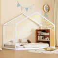 Bed House Frame With Shelves And Lights