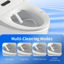 Smart Bidet Toilet Seat With Side Knob Adjustable Heated Seat With Water Temperature And Pressure Adjustment Portable Bidet - White