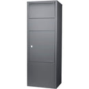 Steel Large Single Compartment Locking Parcel Drop Box With Keyed Access - Gray