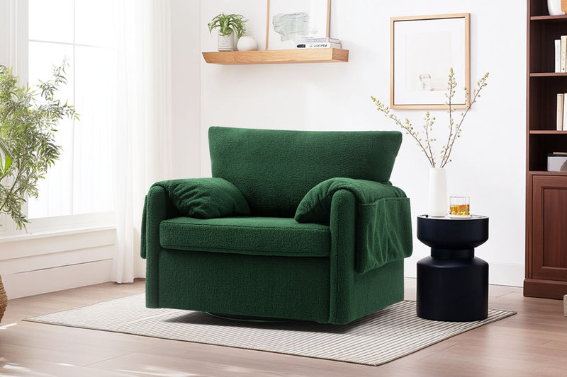 Oversized Swivel Armchair Modern Chair & Single Sofa Lounge, Comfortable Seating For Living Room