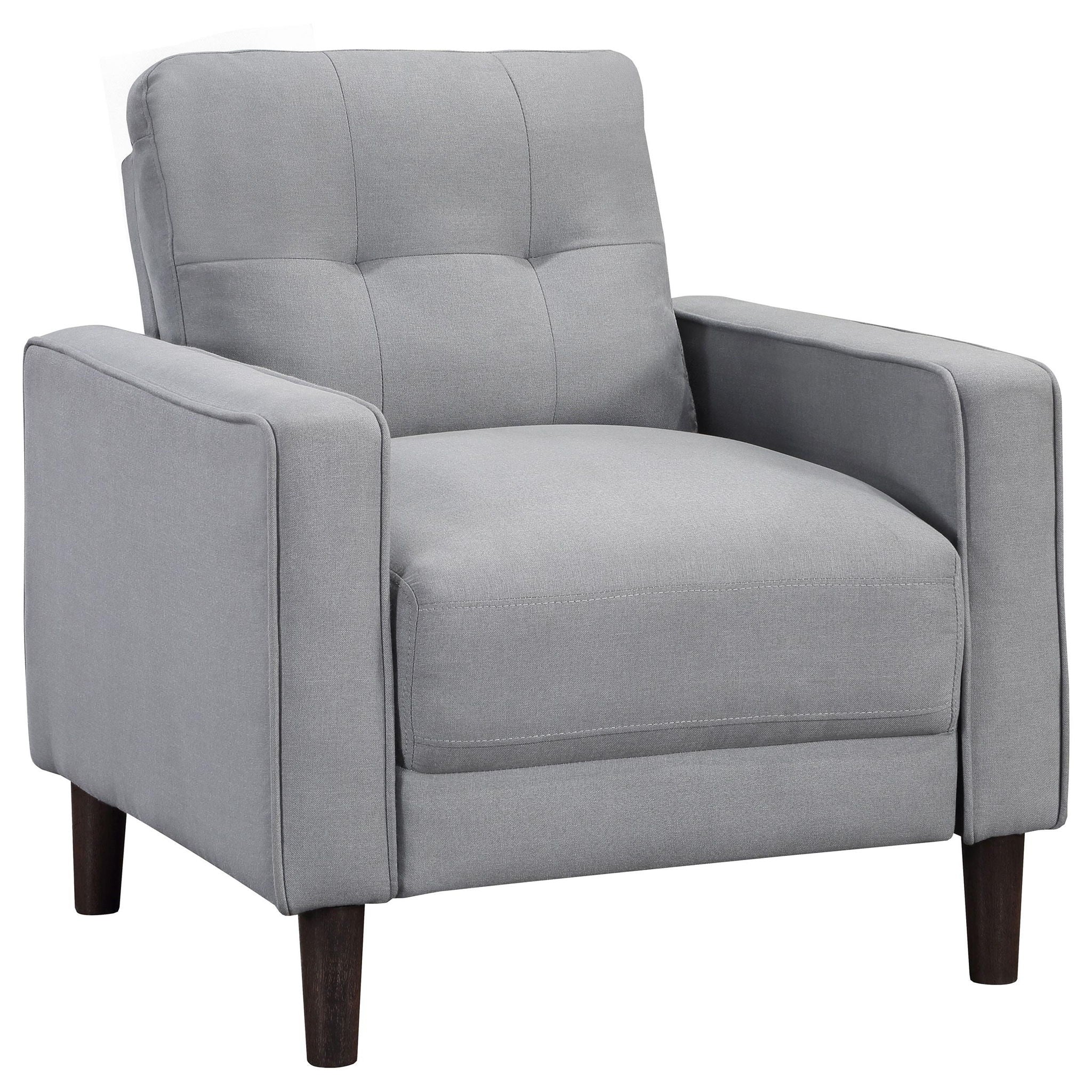Bowen Upholstered Track Arm Tufted Accent Chair Grey - Atlantic Fine Furniture Melbourne FL