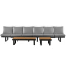 Outdoor Sectional Sofa Set With Adjustable Reclining Seats