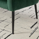 Open Back Loveseat Settee With 3 Pillows